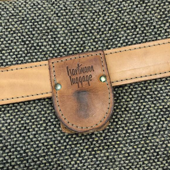 Vintage Hartmann Tweed Tote Walnut 20x12x9 MISSING STRAP - Picture 4 of 16